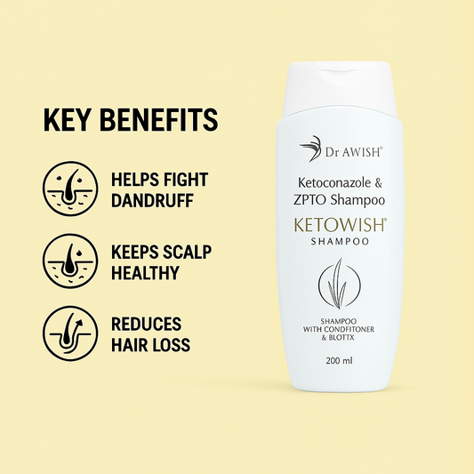 Dr. Awish KetoWish Anti-Dandruff Shampoo – Powerful Relief with Scalp Nourishment