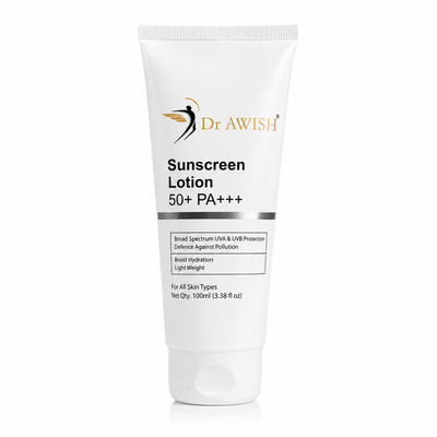 Dr. Awish Sunscreen SPF 50+ PA+++ – Broad-Spectrum Protection, Hydrating & Non-Greasy | 100ml