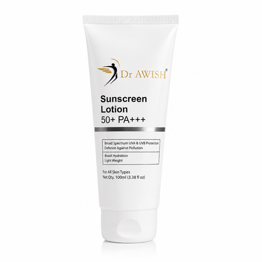 Dr. Awish Sunscreen SPF 50+ PA+++ – Broad-Spectrum Protection, Hydrating & Non-Greasy | 100ml
