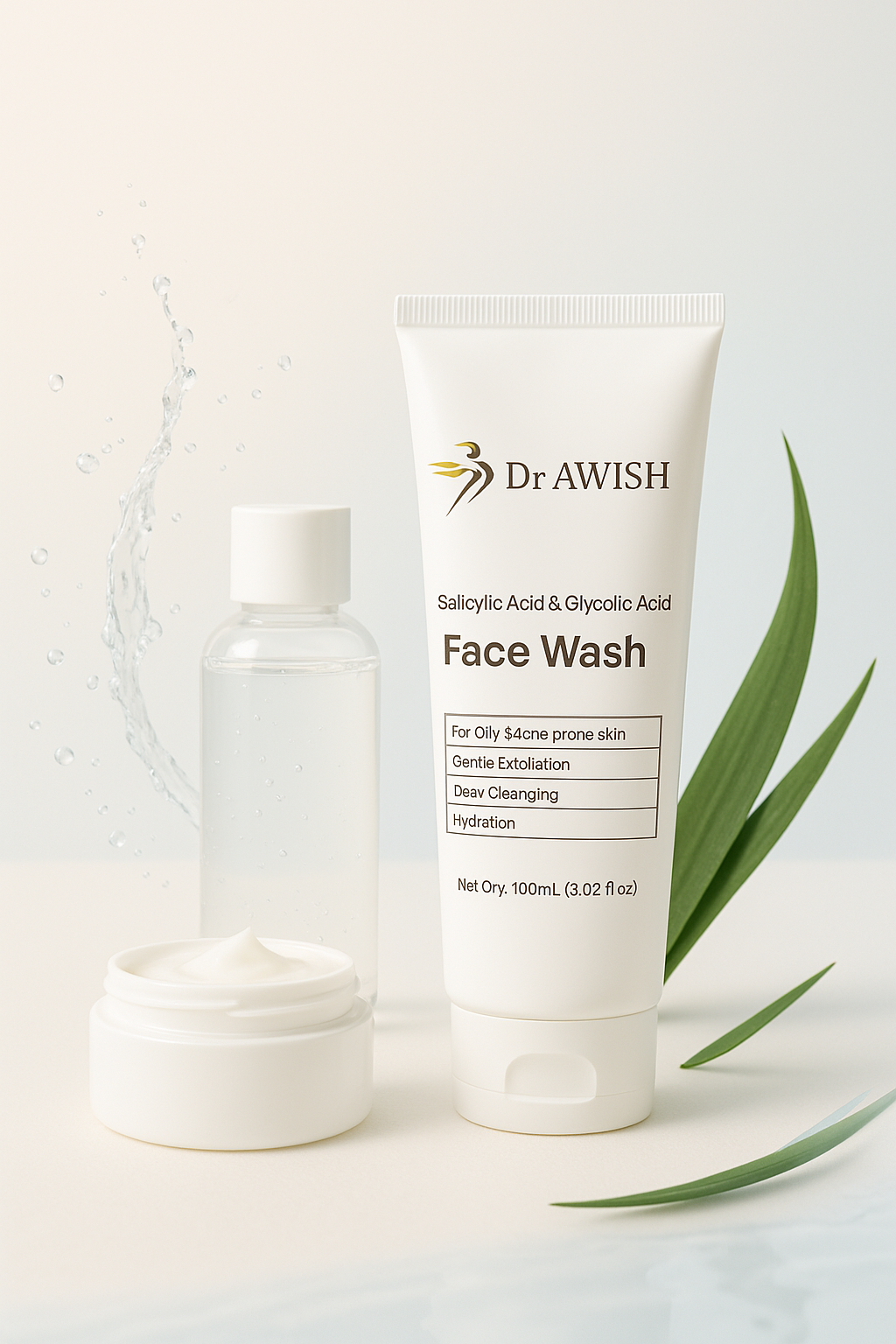Dr. AWISH Face Wash | Glycolic & Salicylic Acid | Deep Cleansing & Exfoliating | For Clear & Radiant Skin