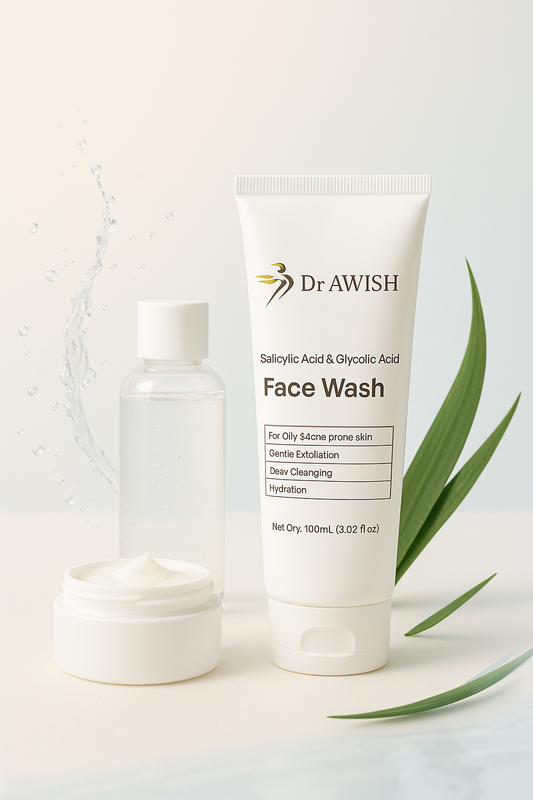 Dr. AWISH Face Wash | Glycolic & Salicylic Acid | Deep Cleansing & Exfoliating | For Clear & Radiant Skin