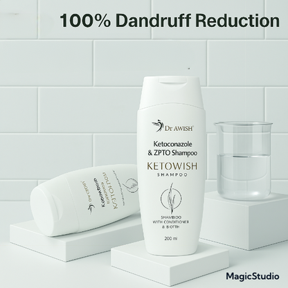 Dr. Awish KetoWish Anti-Dandruff Shampoo – Powerful Relief with Scalp Nourishment