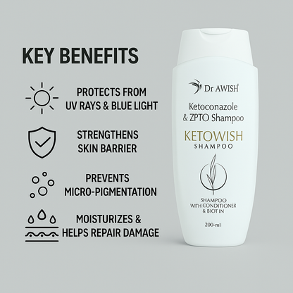 Dr. Awish KetoWish Anti-Dandruff Shampoo – Powerful Relief with Scalp Nourishment