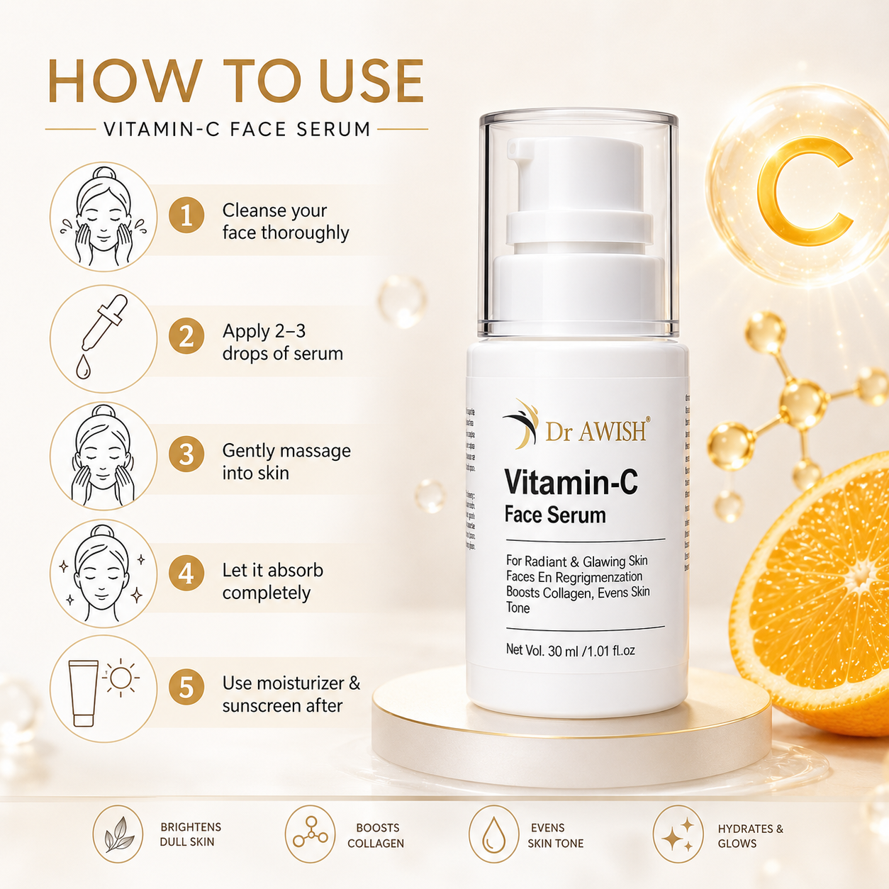 Dr. Awish Vitamin C face serum (30ml)