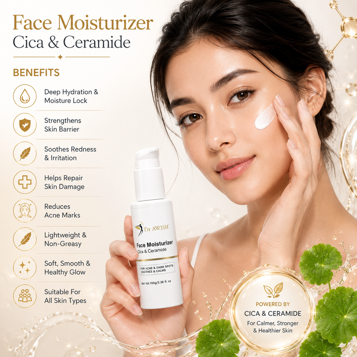 Dr. AWISH Face Moisturizer Cica & Ceramide