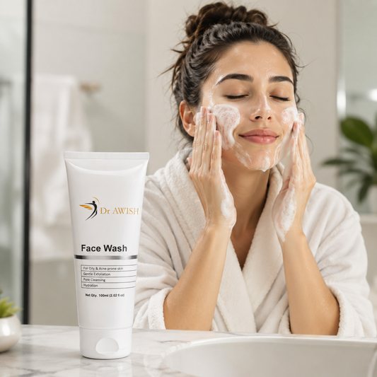 Dr. AWISH Face Wash | Glycolic & Salicylic Acid | Deep Cleansing & Exfoliating | For Clear & Radiant Skin