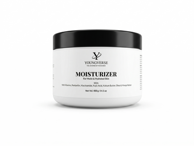 Youngverse Moisturizer for Moist & Hydrated Skin, with Niacinamide, Kojic Acid, Shea & Mango Butter, 400g