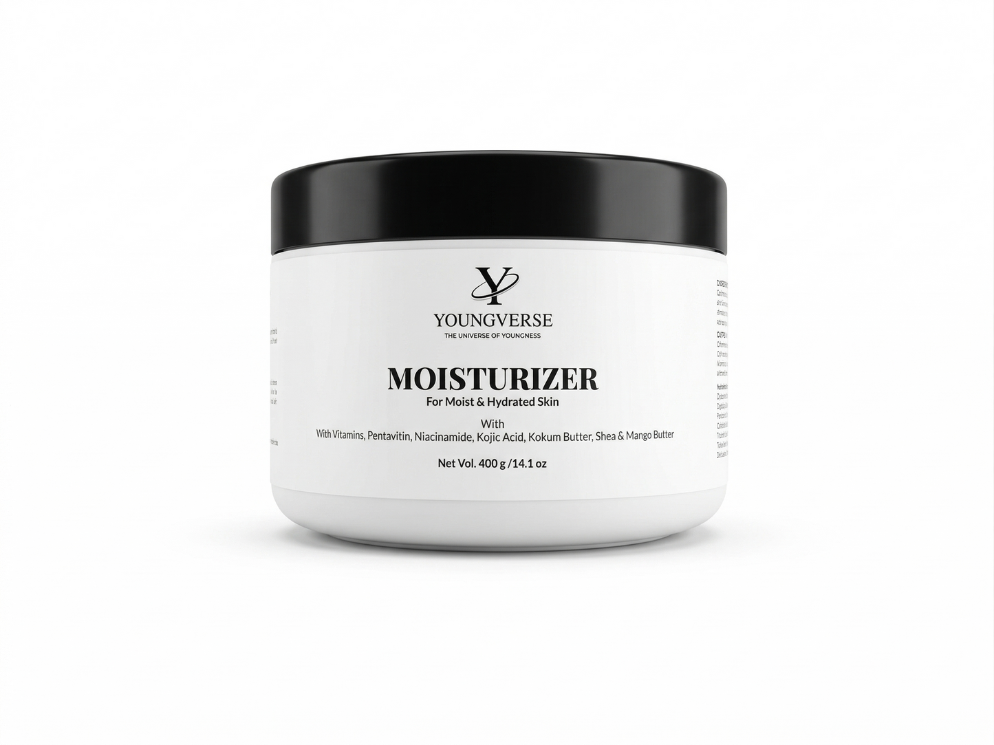Youngverse Moisturizer for Moist & Hydrated Skin, with Niacinamide, Kojic Acid, Shea & Mango Butter, 400g